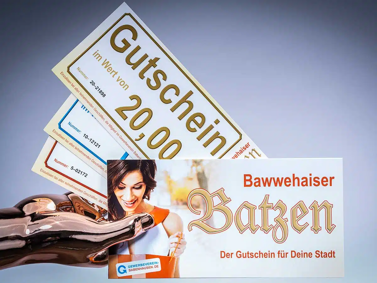 Entspannt schenken 10 Der Bawwehaiser Batzen ist mittlerweile zu einem beliebten Zahlungsmittel