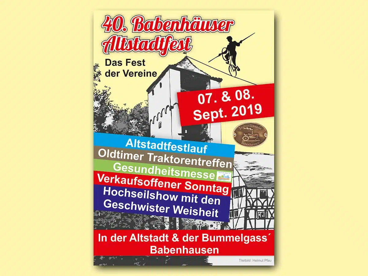 Zum Altstadtfest: Tag der offenen Tür in den Geschäften 3 Altstadtfest Babenhausen 2019