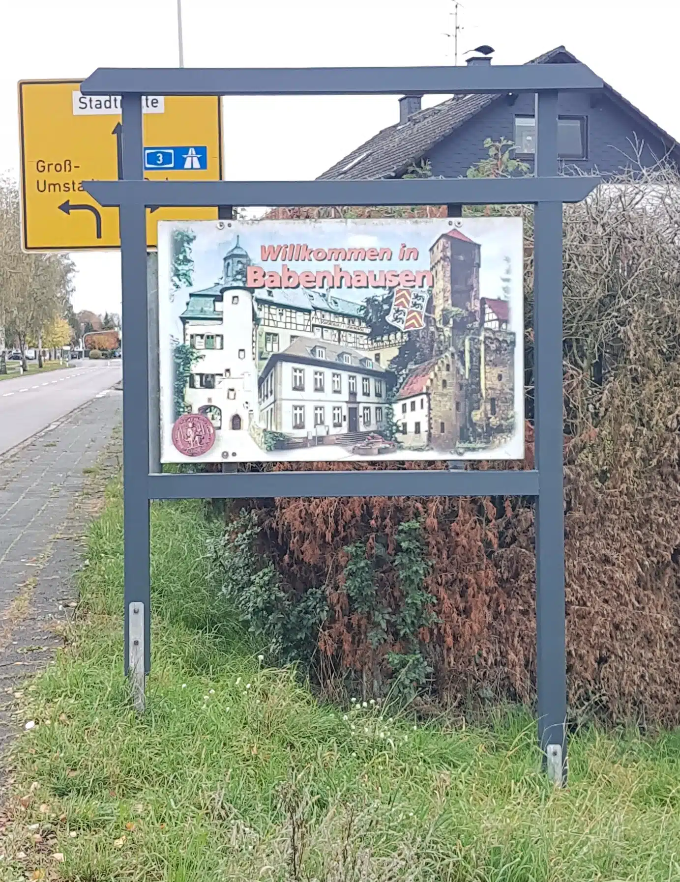 Jetzt kommen die Ortseingangsschilder! 3 Schilder Ortseingang
