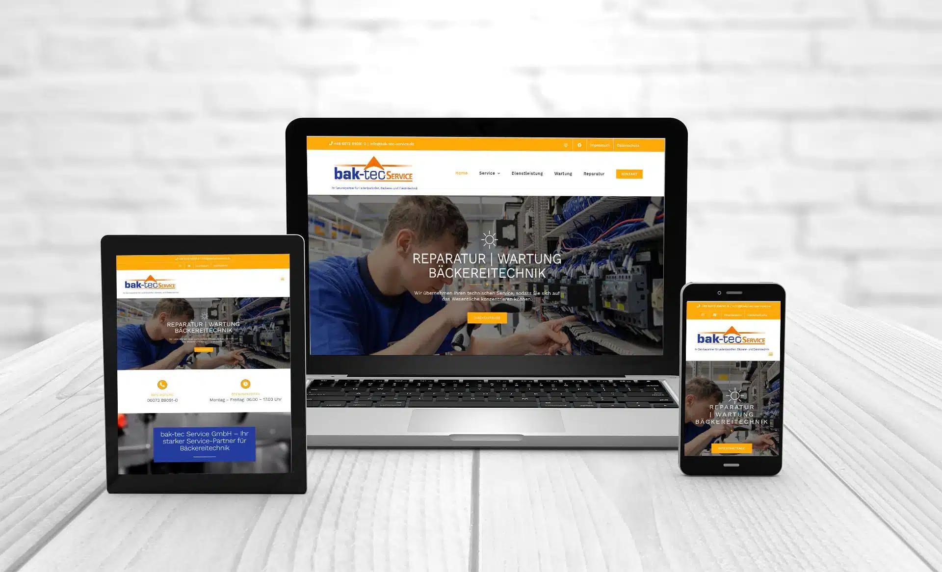 Webdesign Schwarzer-Knick 6 Referenzen Bak-tec-Service