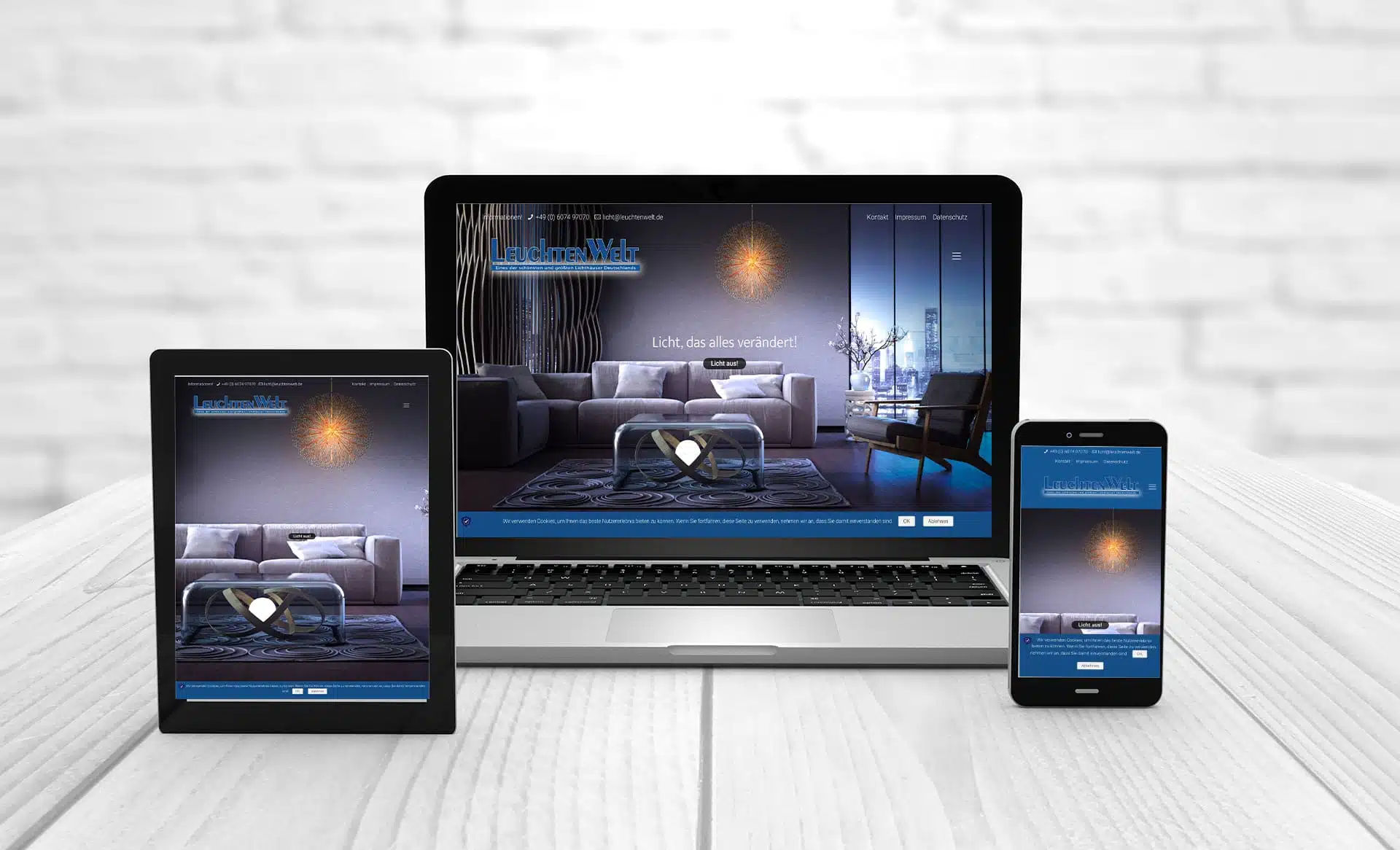 Webdesign Schwarzer-Knick 14 Referenzen Leuchtenwelt