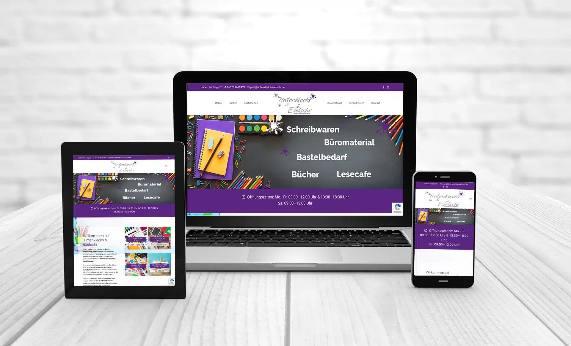 Webdesign Schwarzer-Knick 20 Referenzen Tintenkleck-Eselsohr